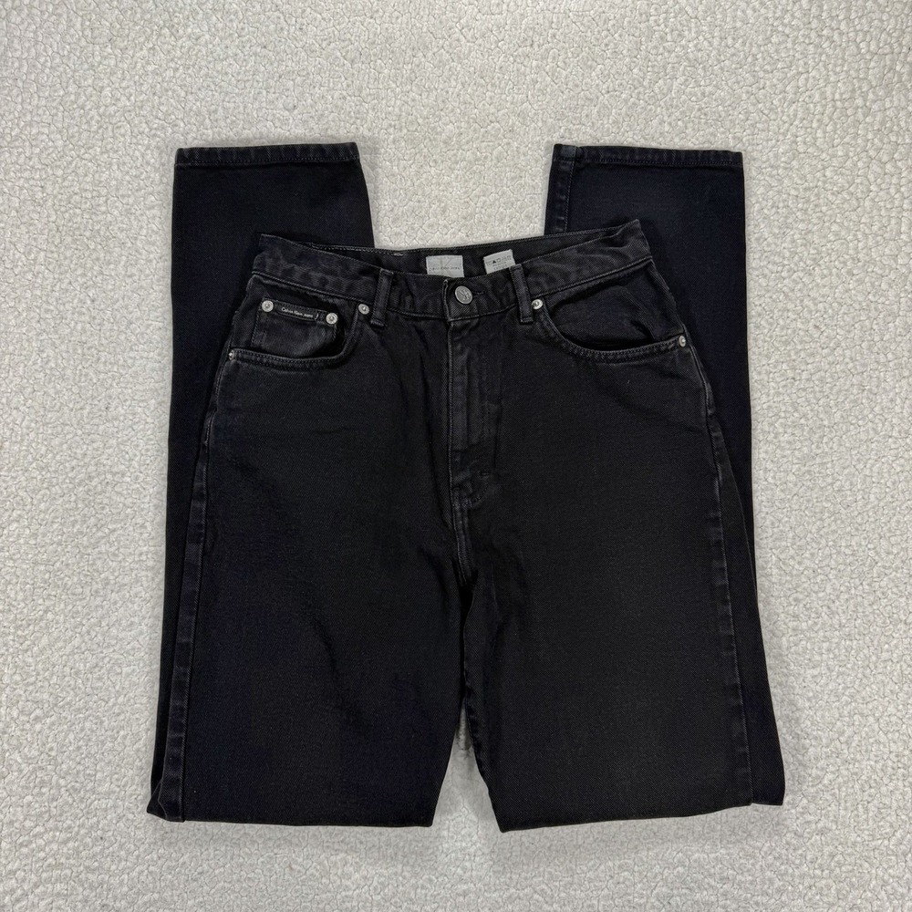 Calvin Klein Jeans Straight Women's 26x32 Black Y2K Streetwear Normcore Casual
